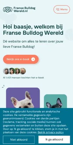 Anteprima del sito Fransebulldogwereld, media di Paesi Bassi per articoli sponsorizzati