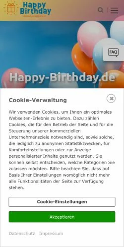 Anteprima del sito happy-birthday, media di Germania per articoli sponsorizzati