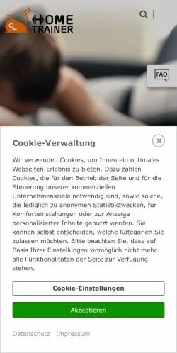 Anteprima del sito hometrainer, media di Germania per articoli sponsorizzati
