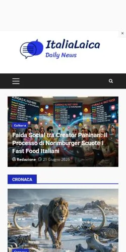 Anteprima del sito Italia Laica, media di Italia per articoli sponsorizzati
