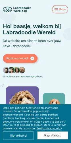 Podgląd witryny Labradoodlewereld, medium z kraju Holandia do artykułów sponsorowanych