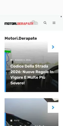 스폰서 기사용 이탈리아 매체 Derapate Motori 사이트 미리보기