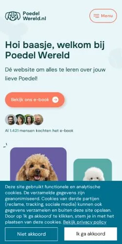 Anteprima del sito Poedelwereld, media di Paesi Bassi per articoli sponsorizzati