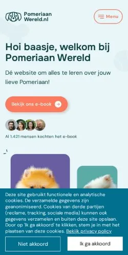 Anteprima del sito Pomeriaanwereld, media di Paesi Bassi per articoli sponsorizzati