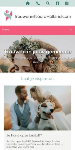 Anteprima del sito Trouwen In Noord-Holland, media di Paesi Bassi per articoli sponsorizzati