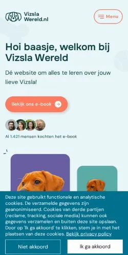Anteprima del sito Vizslawereld, media di Paesi Bassi per articoli sponsorizzati