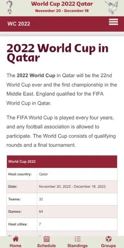Podgląd witryny World Cup 2022 Qatar, medium z kraju Wielka Brytania do artykułów sponsorowanych