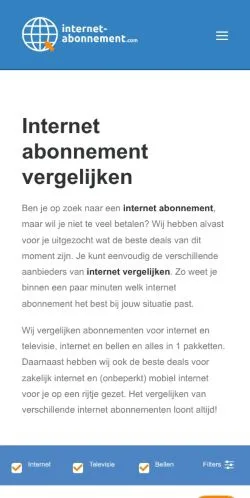 Anteprima del sito Internet Abonnement, media di Paesi Bassi per articoli sponsorizzati