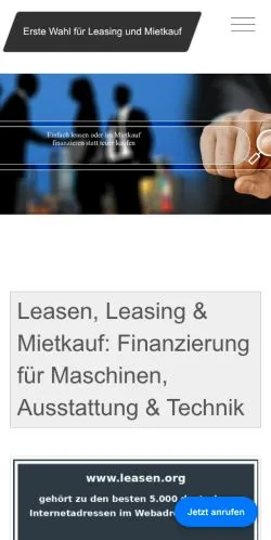 スポンサード記事向けのドイツメディア、Leasenのサイトプレビュー