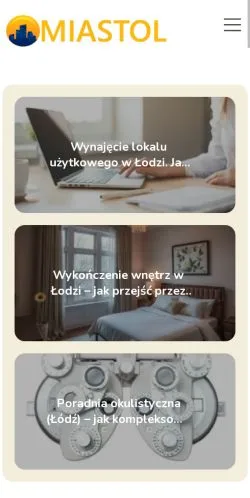 Podgląd witryny Miastol, medium z kraju Polska do artykułów sponsorowanych