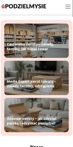 Anteprima del sito Podzielmysie, media di Polonia per articoli sponsorizzati