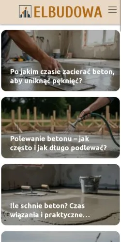 Podgląd witryny Elbudowa, medium z kraju Polska do artykułów sponsorowanych