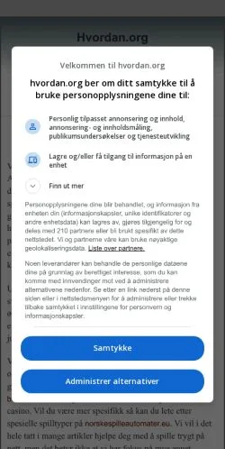 Anteprima del sito Hvordan Answers, media di Norvegia per articoli sponsorizzati