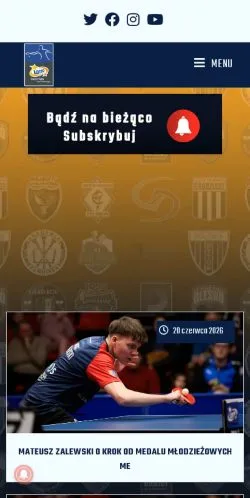 스폰서 기사용 폴란드 매체 Polska Superliga Tenisa Stołowego 사이트 미리보기
