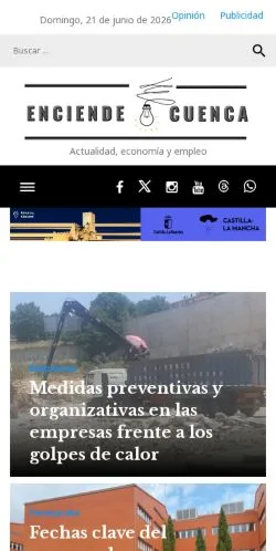 스폰서 기사용 스페인 매체 Enciende Cuenca Noticias 사이트 미리보기