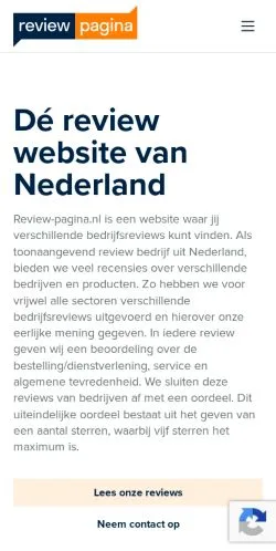 Anteprima del sito Review-Pagina, media di Paesi Bassi per articoli sponsorizzati