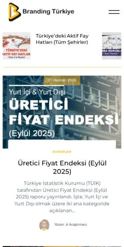 Podgląd witryny Branding Türkiye, medium z kraju Turcja do artykułów sponsorowanych