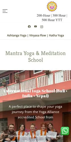 Anteprima del sito Mantra Yoga, media di Stati Uniti per articoli sponsorizzati