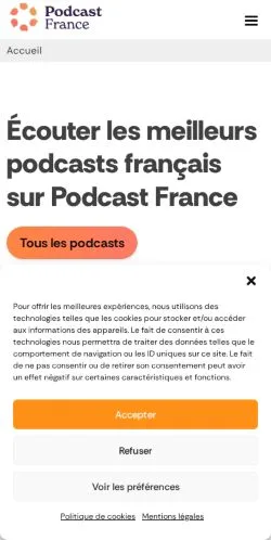 Anteprima del sito Podcast France, media di Francia per articoli sponsorizzati