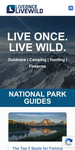Voorbeeld van de site Live Once Live Wild, medium uit Verenigde Staten voor gesponsorde artikelen