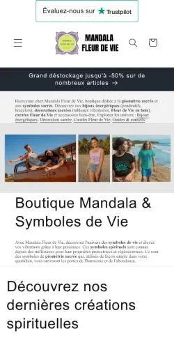 Anteprima del sito Mandala Fleur De Vie, media di Francia per articoli sponsorizzati