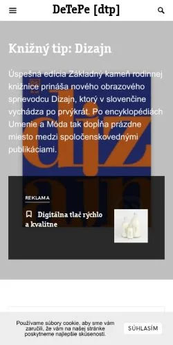 Anteprima del sito DeTePe, media di Slovacchia per articoli sponsorizzati