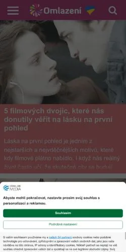 Anteprima del sito Omlazení, media di Cechia per articoli sponsorizzati