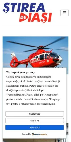 Anteprima del sito Stirea De Iasi, media di Romania per articoli sponsorizzati