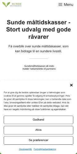 Anteprima del sito Sundemåltidskasser, media di Danimarca per articoli sponsorizzati