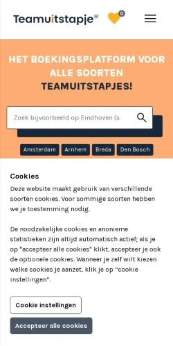 Anteprima del sito Teamuitstapje, media di Paesi Bassi per articoli sponsorizzati