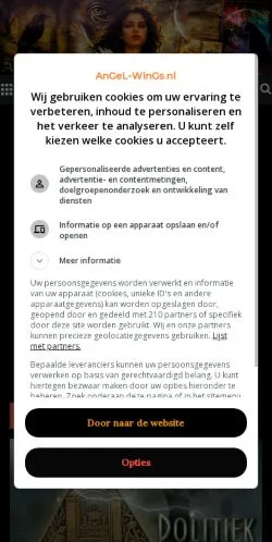 Anteprima del sito AnGeLWinGs Dagelijks Ander Nieuws, media di Paesi Bassi per articoli sponsorizzati