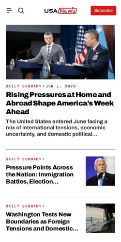 Podgląd witryny USA News, medium z kraju Stany Zjednoczone do artykułów sponsorowanych