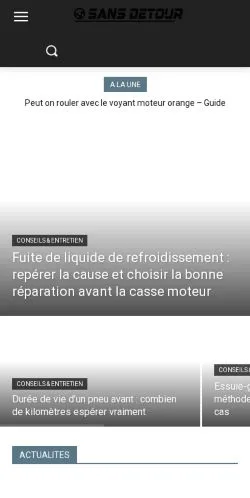 Anteprima del sito Sans Detour, media di Francia per articoli sponsorizzati