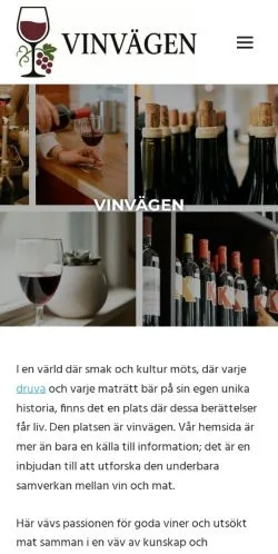 스폰서 기사용 스웨덴 매체 Vinvägen 사이트 미리보기