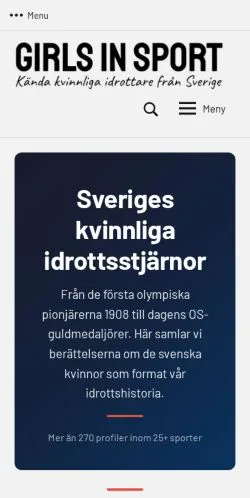 Anteprima del sito Girls In Sport, media di Svezia per articoli sponsorizzati