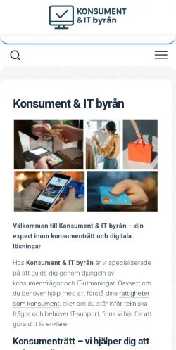 Sponsorlu makaleler için İsveç medyası Konsument & IT byrån sitesinin önizlemesi