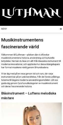 Voorbeeld van de site Luthman, medium uit Zweden voor gesponsorde artikelen
