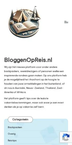 Anteprima del sito Bloggen Op Reis, media di Paesi Bassi per articoli sponsorizzati