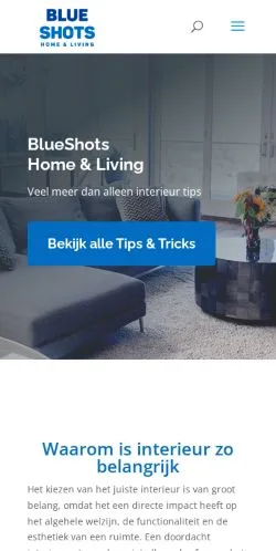 Anteprima del sito Blueshots, media di Paesi Bassi per articoli sponsorizzati