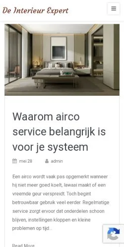 Anteprima del sito De Interieur Expert, media di Paesi Bassi per articoli sponsorizzati