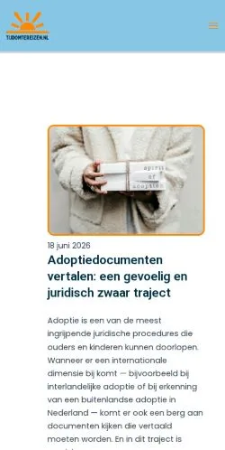 Anteprima del sito Tijd Om Te Reizen, media di Paesi Bassi per articoli sponsorizzati