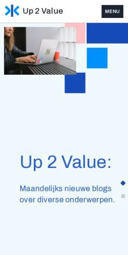 Aperçu du site Up 2 Value, média de Pays-Bas pour articles sponsorisés