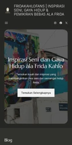 스폰서 기사용 인도네시아 매체 Fridakahlofans 사이트 미리보기