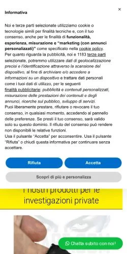 Preview of the Spiare website, a media outlet in Italy for sponsored articles