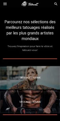 Anteprima del sito Tatouez, media di Stati Uniti per articoli sponsorizzati
