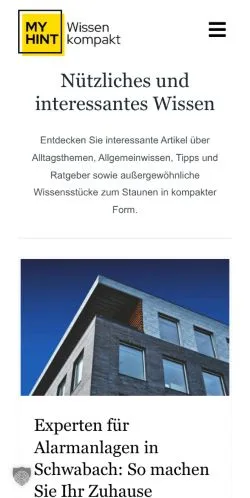 Anteprima del sito MyHint Wissen Kompakt, media di Germania per articoli sponsorizzati