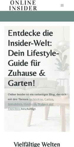 Anteprima del sito OnlineInsider, media di Germania per articoli sponsorizzati