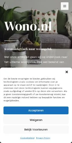 Aperçu du site Wono Woongeluk, média de Pays-Bas pour articles sponsorisés