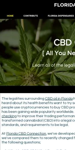 Podgląd witryny Florida CBD Connection, medium z kraju Stany Zjednoczone do artykułów sponsorowanych