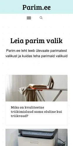 스폰서 기사용 에스토니아 매체 Parim 사이트 미리보기